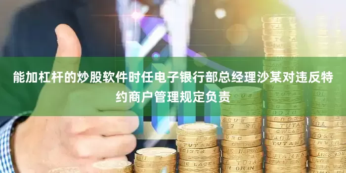 能加杠杆的炒股软件时任电子银行部总经理沙某对违反特约商户管理规定负责