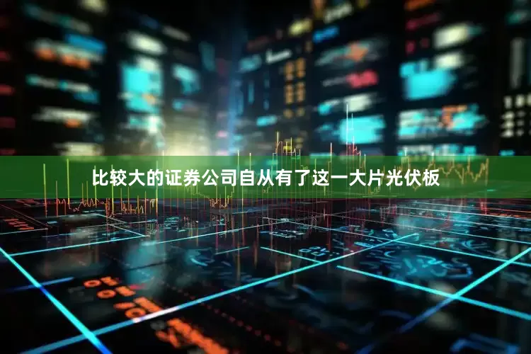 比较大的证券公司自从有了这一大片光伏板