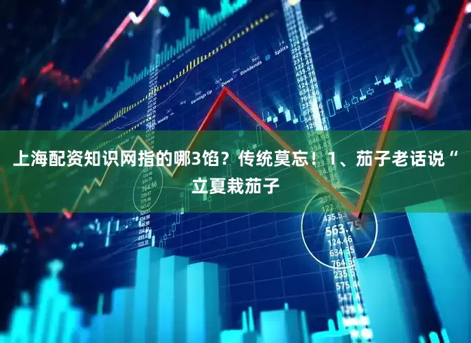 上海配资知识网指的哪3馅？传统莫忘！1、茄子老话说“立夏栽茄子